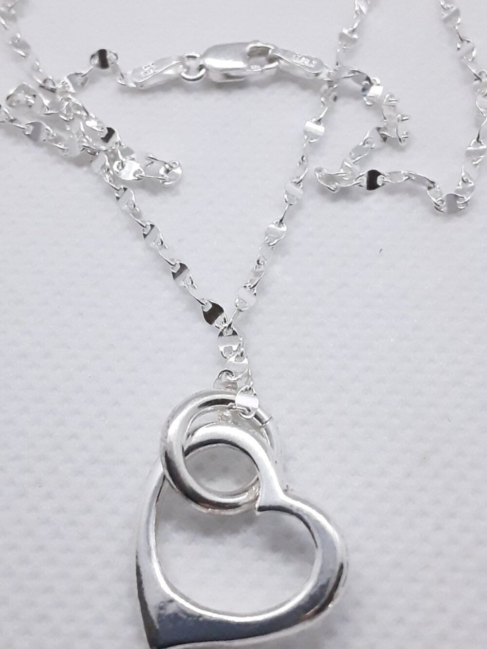 Wear it with Love ...  NEW sparkling 925 silver heart necklace - Picture 9 of 10